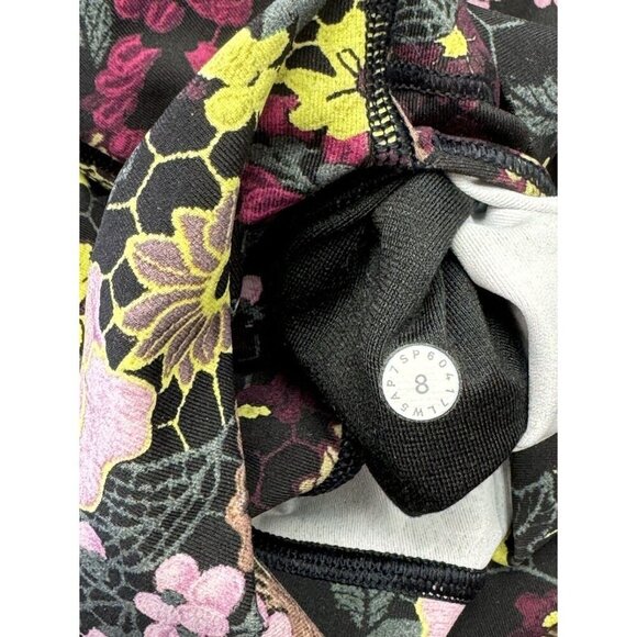 Lululemon Sz 8 Leggings Wunder Under Hi-Rise 28" Multi Floral Athletic Gym Boho - Picture 5 of 5